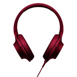 Sony MDR-100AAP h.ear Over-Ear Headphones with In-Line Mic/Remote Bordeaux Pink